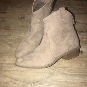 Tan booties